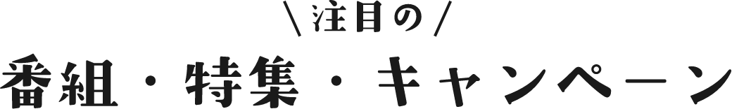 番組・特集・キャンペーン