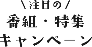 番組・特集・キャンペーン