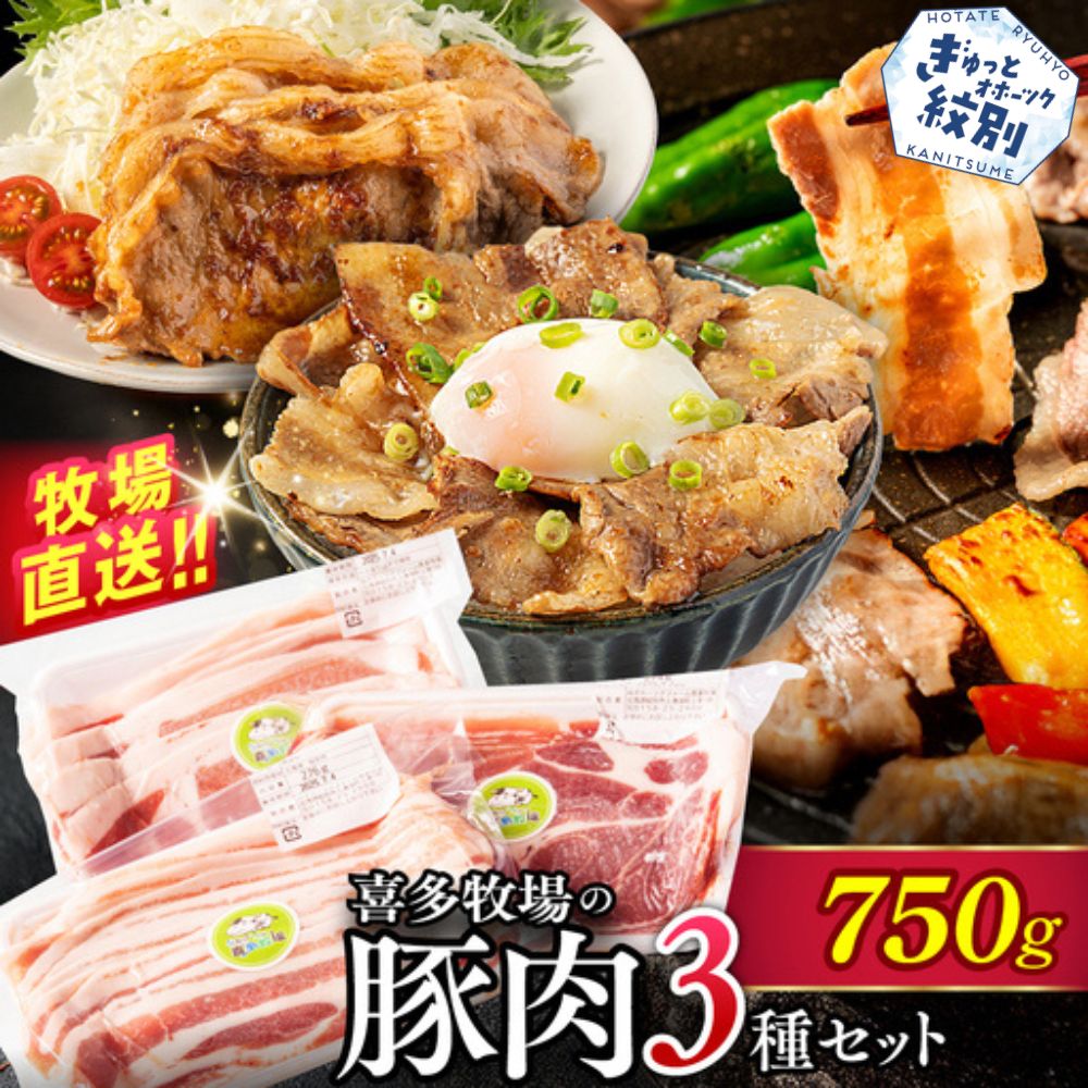 10-482 喜多牧場の豚肉3種セット