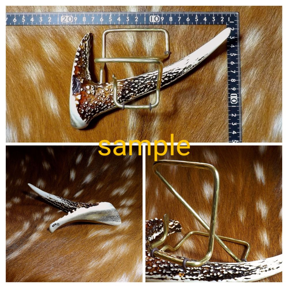 150-45 蝦夷鹿角スマホスタンド【鹿角クラフト】