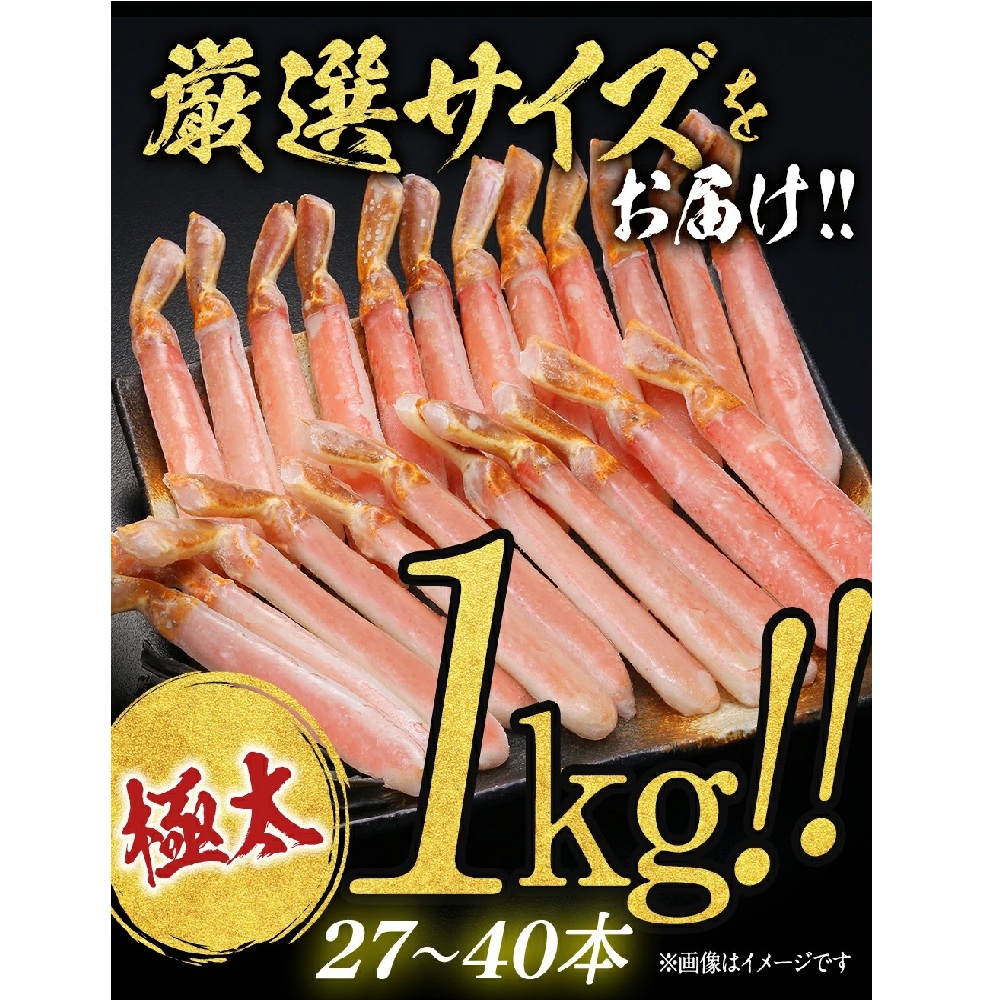 26-30 【厳選部位のみ】本ズワイガニしゃぶしゃぶ【大】(たっぷり1kg)｜ 生食可  極太の部位だけ カニポーション 棒肉 |紋別市 カニ おすすめ かに人気 刺身 かにしゃぶ カニ鍋
