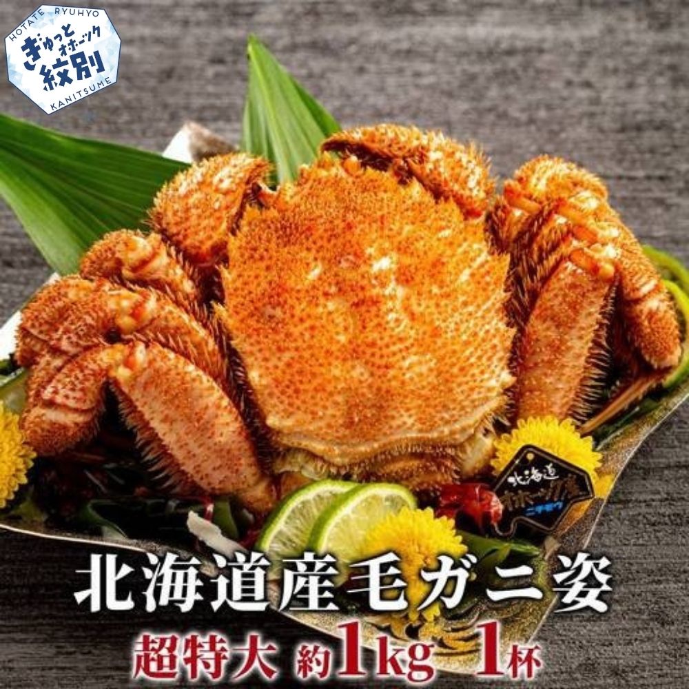 23-88 【訳あり】超特大_北海道産毛ガニ　約1kg×1杯