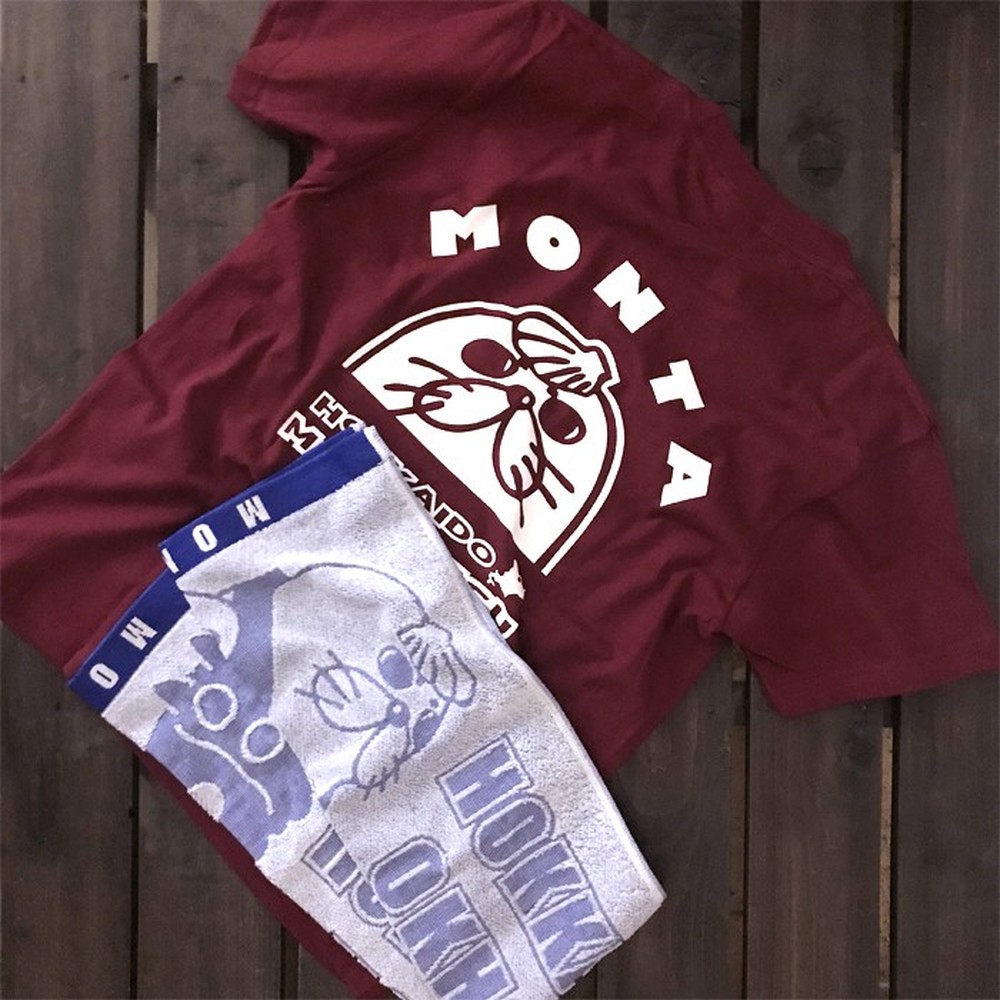 17-96 ゆるキャラ紋太グッズ(Tシャツ[バーガンディーL]、タオル[ブルー])
