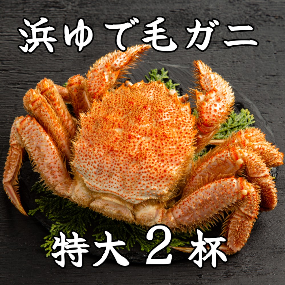 52-10 流氷明け浜ゆで毛ガニ　特大2杯
