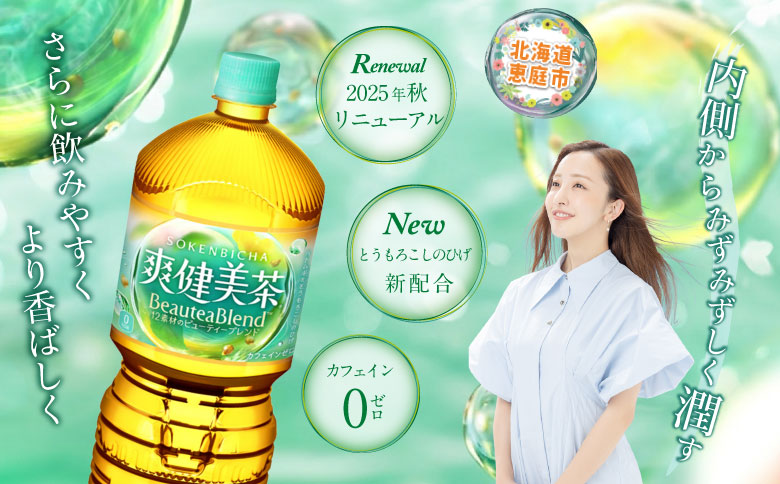 『定期便：全3回』爽健美茶2000mlPET×6本【38000802】