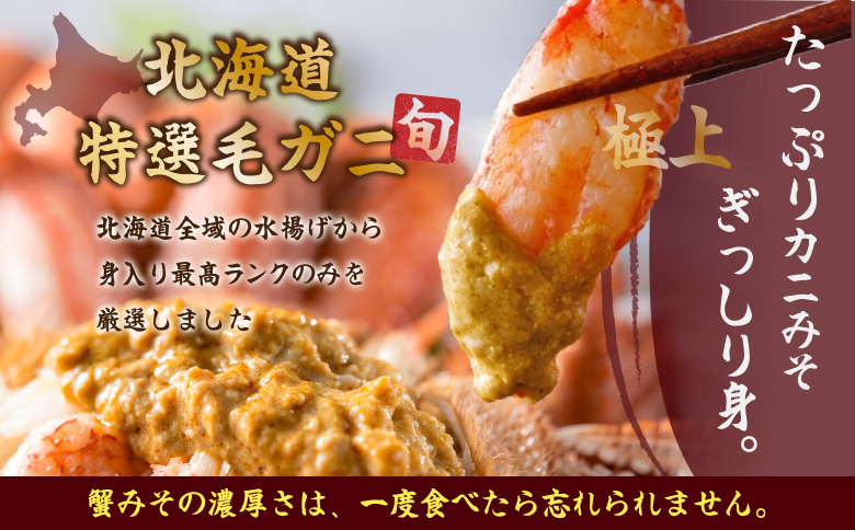 【訳あり品】【北海道産】『冷凍』毛ガニ450g前後×2杯【52000402】