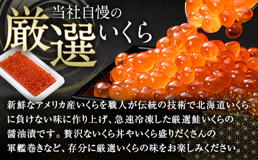 鮭 いくら 小分け 300g（100g×3）アメリカ産 ＜海鮮問屋　株式会社　瑞宝＞ いくら醤油漬け いくら イクラ しょうゆ漬け 海産物 加工品 森町 ふるさと納税 北海道 mr1-1494