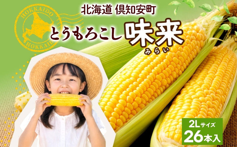 【 2026年 出荷 】 北海道産 朝もぎ イエロー とうもろこし 味来 みらい 2Lサイズ 26本 約10kg 夏野菜 とうきび 新鮮 野菜 トウモロコシ 甘い ギフト 産地直送 コーン 産直 グリーンアースファーム