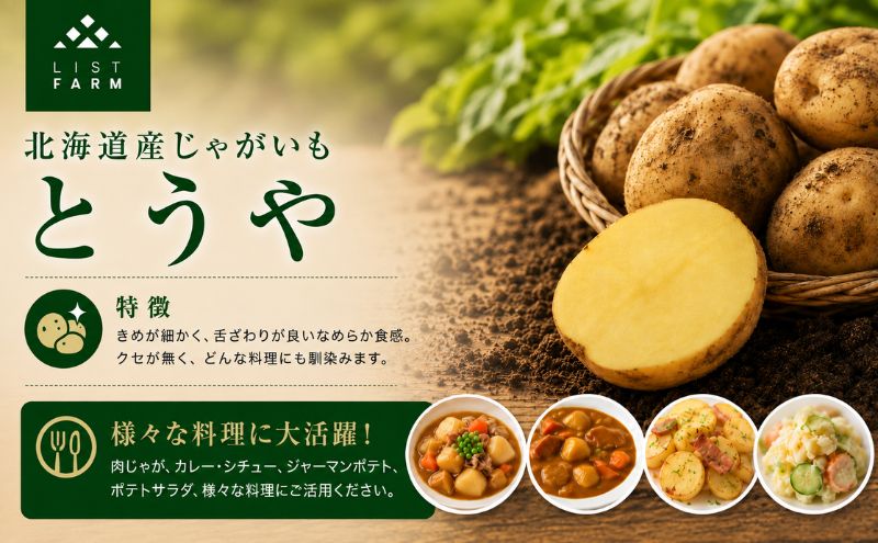 北海道 倶知安 じゃがいも とうや 10kg リストファーム サイズ 混合 馬鈴薯 芋 ポテト イモ 産地直送 野菜