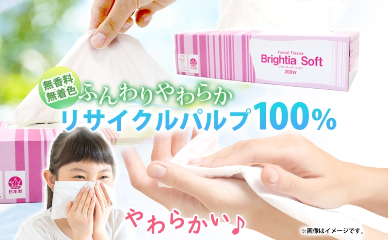 トイレットペーパー シングル 60m 12ロール 4パック & ブライティア ソフト ボックスティッシュ 200組 400枚 15箱 (5箱×3) BOX セット 備蓄 まとめ買い ティッシュ リサイクル 日本製 まとめ買い リサイクル 防災 常備品 トイレ