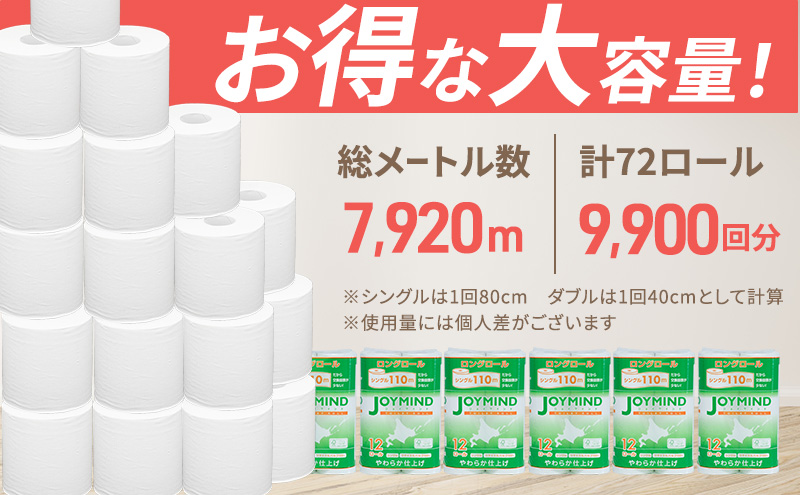 定期便 6ヵ月連続 ブライティア ソフト ボックス ティッシュ 200組 400枚 15箱 (5箱×3) BOX  ジョイマインドトイレットペーパー ロングロール シングル 72ロール (12ロール×6個パック) 長さ110m 日本製 北海道 倶知安町 日用品