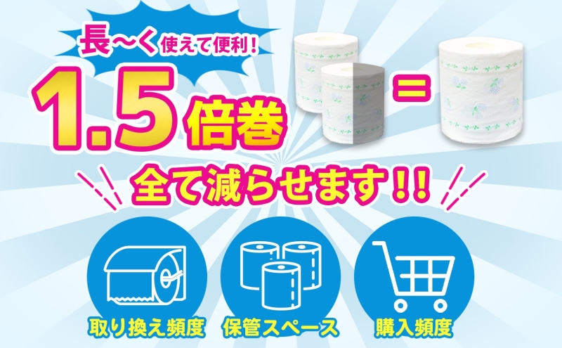 長持ち 1.5倍巻き 花いっぱい トイレットペーパー ダブル 45ｍ 計72ロール 全18種 花柄 プリント ハーブ 香り付き 日本製 まとめ買い 防災 常備品 ペーパー エコ 日用雑貨 消耗品 備蓄 送料無料 北海道 倶知安町 日用品 