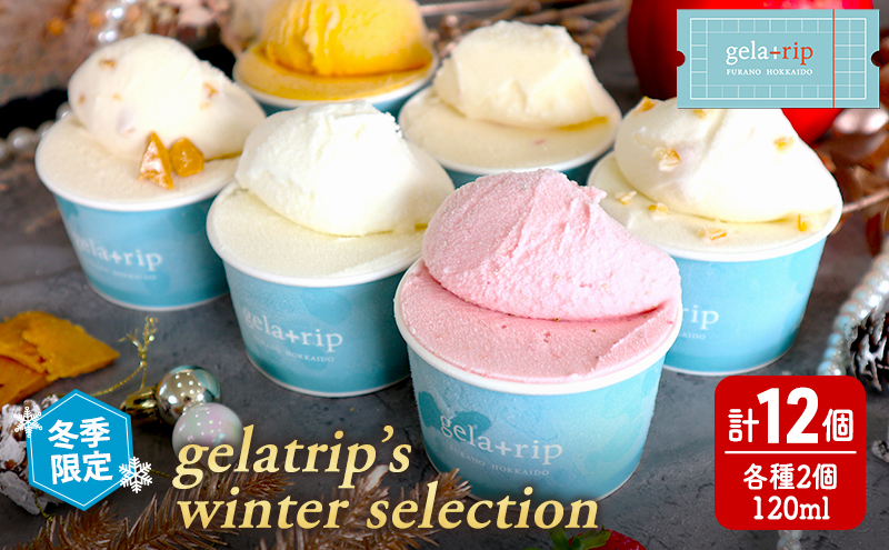 【冬限定】gelatrip’s winter selection 全6種 ジェラート 計12個 北海道 上富良野町 アイス
