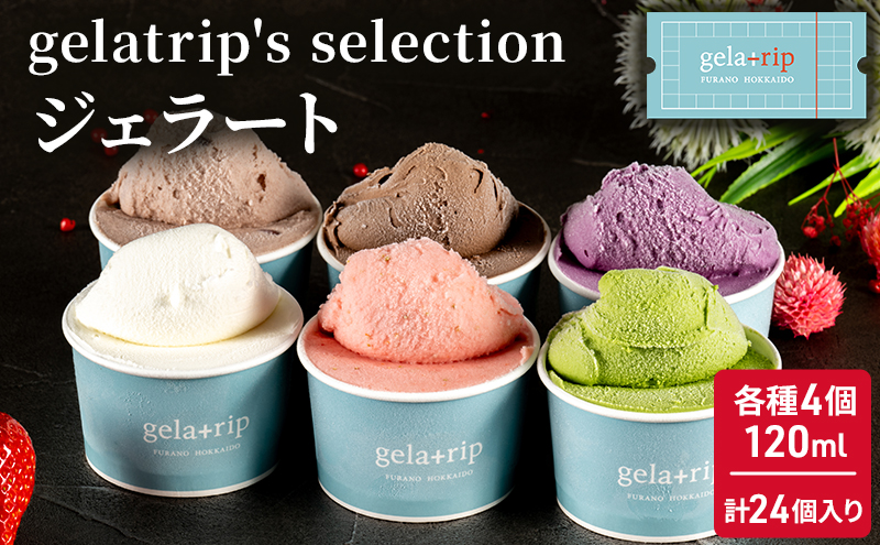 ジェラート全6種 24個 gelatrip's selection 北海道 上富良野町 アイス