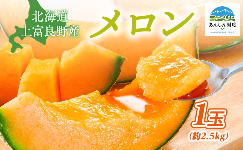 【令和8年産】JAふらの厳選！約2.5kg×1玉 赤肉メロン メロン めろん 富良野メロン 果物 くだもの フルーツ 富良野 デザート 北海道 国産 上富良野産 北海道産 食後 来客 北海道メロン
