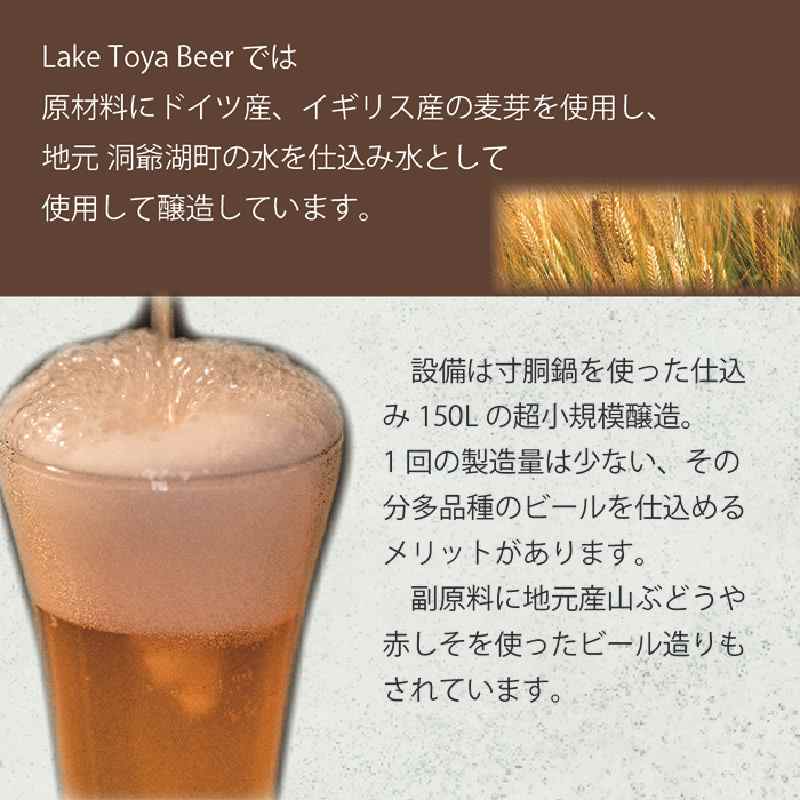 Lake Toya Beer クラフトビール Toya Lager 4本セット (紙コースター2枚付) 2カ月連続お届け お酒 瓶ビール アルコール 晩酌 バーベキュー BBQ 家飲み 宅飲み 麦芽の味わい 