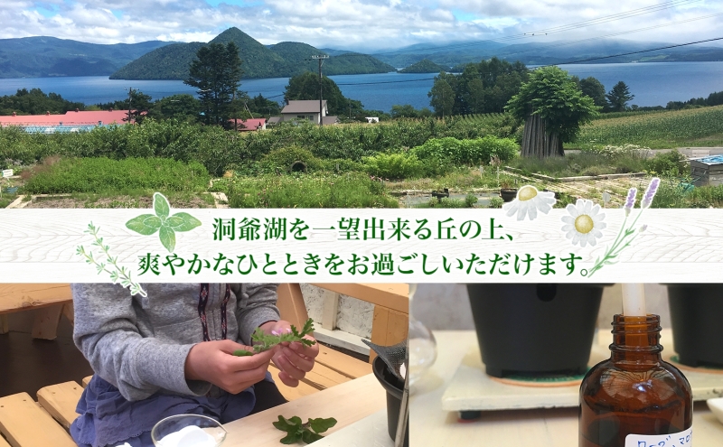 北海道 アロマ ウォーター 蒸留 体験 2枚 ハーブ フレッシュ オリジナル ハーブ畑 天然 リラックス 癒し リラクゼーション フレグランス ハーバルランチ 送料無料 洞爺湖 