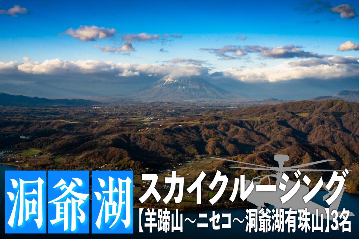 2026洞爺湖スカイクルージング約50分【羊蹄山～ニセコ～洞爺湖有珠山】3名様まで 体験チケット ヘリコプター 空中散歩 自然 満喫 遊覧飛行 思い出 景色 ふるさと納税 洞爺湖 観光 体験 絶景