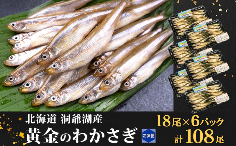【ふるさと納税】洞爺湖町産 黄金のわかさぎ  18尾×6P 計108尾 12月以降順次出荷 北海道産 ワカサギ わかさぎ 川魚 魚介類 産地直送 冷凍 お取り寄せ グルメ 天ぷら とうやマルシェ 北海道 洞爺湖町