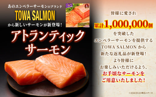 【TOWA SALMON】 アトランティック サーモン 【800g】鮭 サーモン さけ シャケ しゃけ sake カルパッチョ ソテー レアステーキ 人気 高級 大満足 美味しい 贈答 生食用 刺身 お刺身 刺し身 魚介類 海鮮 冷凍 厚切り 薄切り ふるさと納税 北海道 白糠町