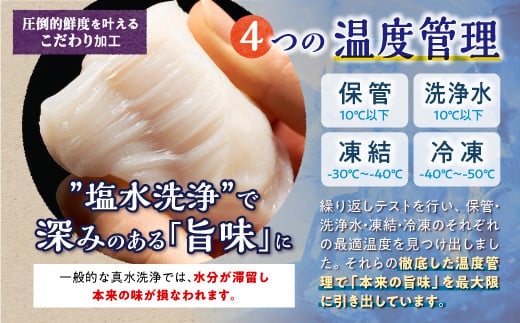 オホーツク産お刺身用ホタテ 1kg (250g×4)