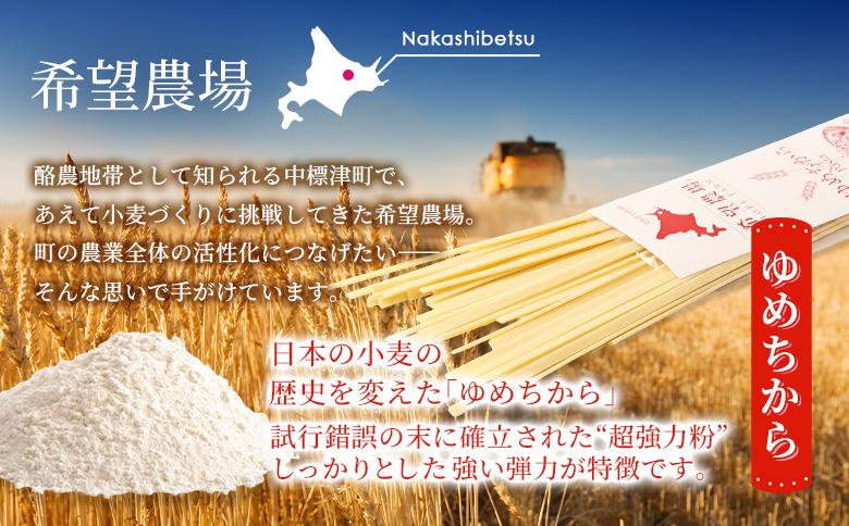 北海道中標津町産「ゆめちから」パスタ×4袋【82002】