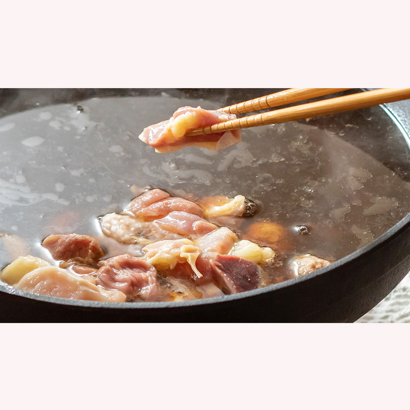 鍋セット 7～8人前 白神地鶏 稲庭うどん 寄せ鍋 セット 野菜付き 平飼い 地鶏 鶏鍋 白神特選　シャディハッピー