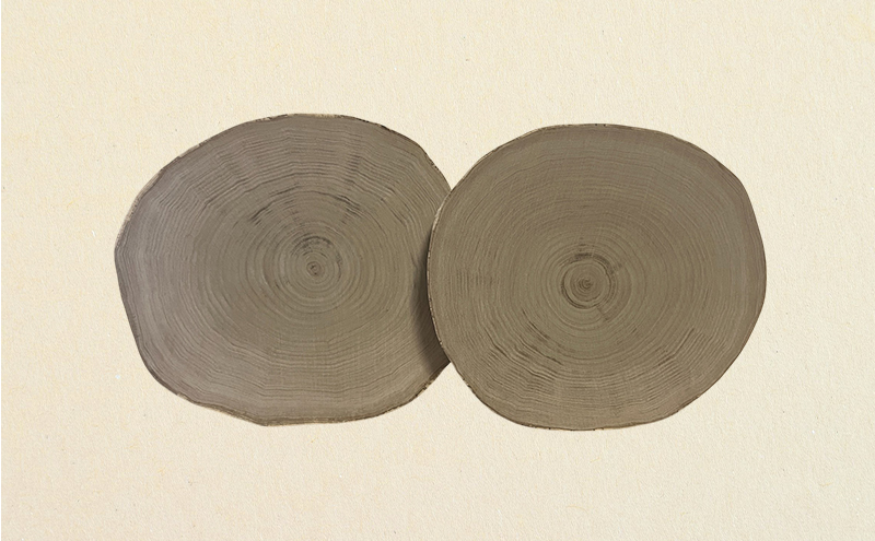 くりの木 ウッドプレート 2枚1組 サイズ（直径約20cm～30cm）厚み約2～2.5cm サイズはお任せ（秋田県内の木を加工） 雑貨 日用品 木製 キッチン雑貨 キッチンアイテム お皿
