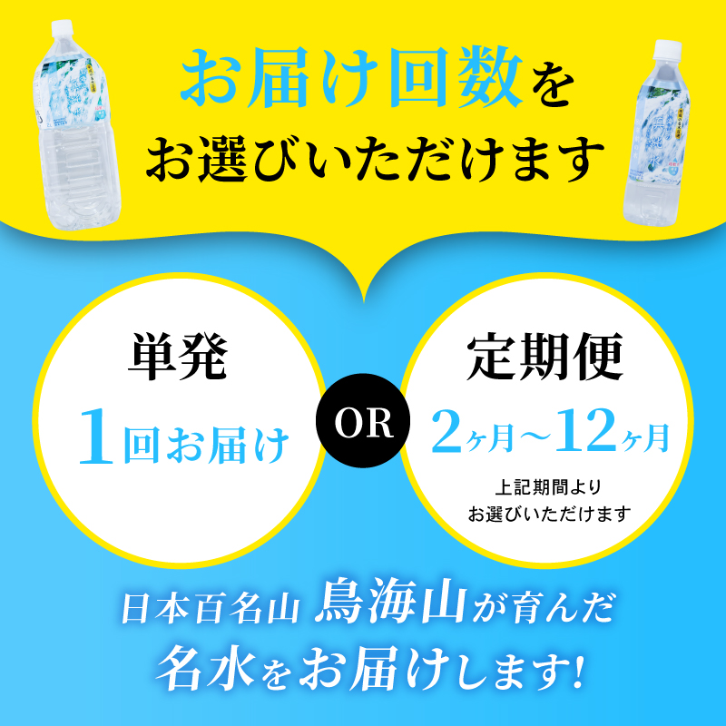 水 定期便 4ヶ月 日本百名山 鳥海山の真純水 2L × 12本 ミネラルウォーター 2リットル 2l 軟水 超軟水 産地直送 スキンケア 美容 健康 お水 天然水 ペットボトル 飲料 湧水 災害 防災 備蓄 備蓄水 ローリングストック 災害対策 備蓄用 定期 4回