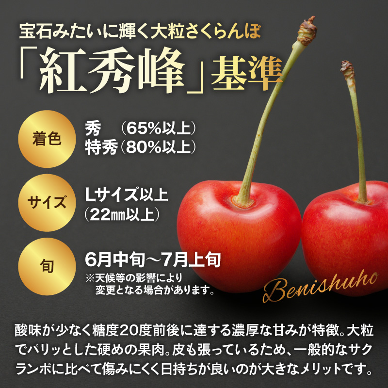 【令和9年産】さくらんぼ食べ比べ「佐藤錦」と「紅秀峰」各500g全2回お届け ka073-018