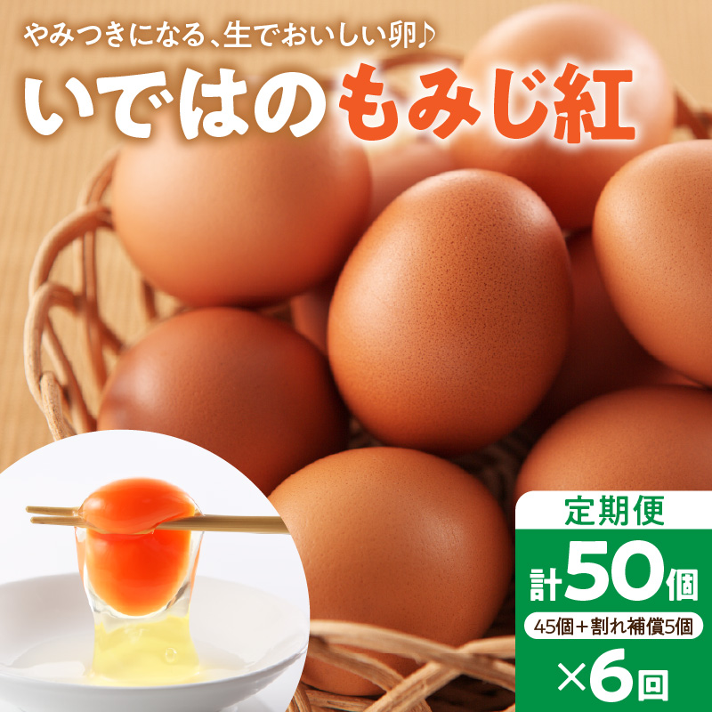 【毎月定期便】いではのもみじ紅50個入り（破損補償5個を含む）×6回