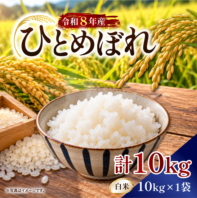 【令和8年産新米】【2026年9月上旬より順次発送開始】ひとめぼれ（白米）10kg｜茨城県 行方市 ふるさと納税 米 精米 新米（DD-14）