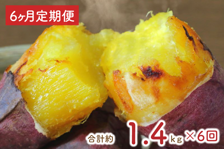 【6ヶ月定期便】★訳あり★紅はるか冷凍焼き芋約1.2kg＋おまかせ品種さつまいも　合計約1.4kg（EY-33）