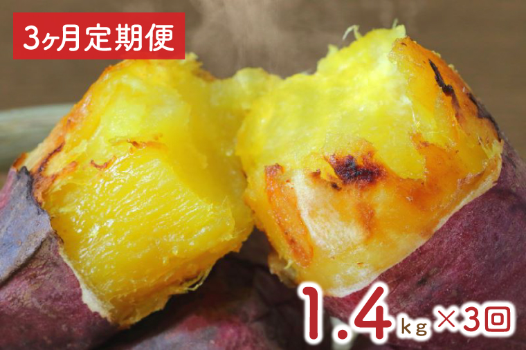 【3ヶ月定期便】★訳あり★紅はるか冷凍焼き芋約1.2kg＋おまかせ品種さつまいも　合計約1.4kg（EY-32）