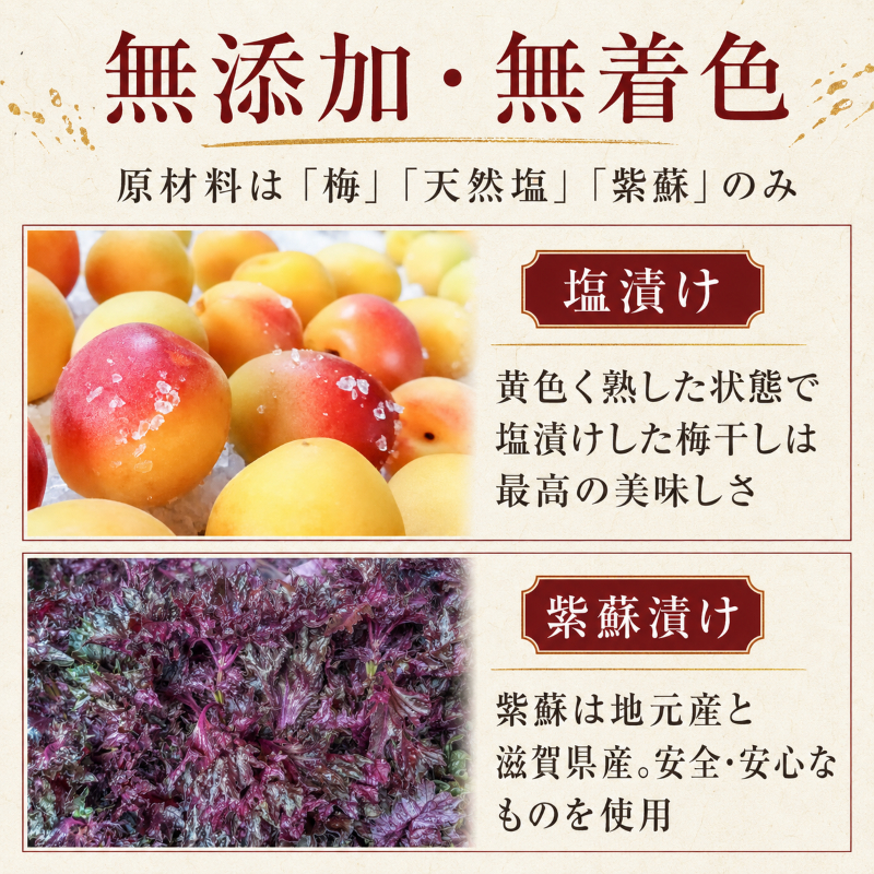 昔ながらの梅干し 一級品（福井県若狭町）伝統製法にこだわり仕上げた梅干し／袋入り300g ご飯のお供 肉厚 種が小さい 紅映 天然塩 鮮やか 芳醇な香り コク 紫蘇漬け 二度漬け すっぱい 国産 紅映梅 べにさし梅 福井梅 しそ梅 塩としそだけ