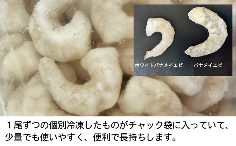 越前若狭食宝庫の高級むきえび【ホワイトバナメイエビ冷凍】800g/約90～100尾 海老 