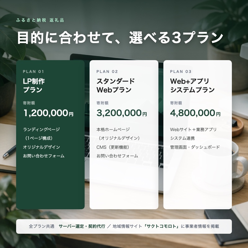 【Web制作】オリジナルデザインの本格ホームページ Webページ HP 制作 小諸市