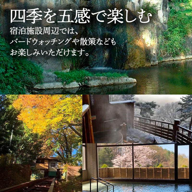 登山電車で行く絶景露天風呂がある宿「常盤館」宿泊補助券10000円分 信州 ご当地 グルメ