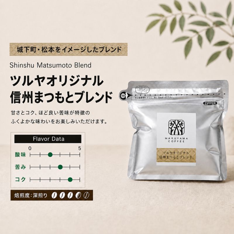 丸山珈琲 コーヒー 粉 詰合せ4袋C オリジナルブレンドコーヒー ツルヤ 粉100g×各1袋 小諸市 お取り寄せ