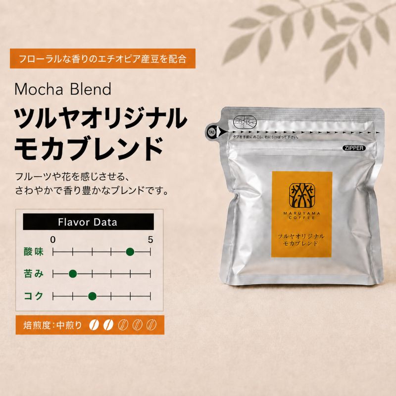 丸山珈琲 コーヒー 粉 詰合せ4袋C オリジナルブレンドコーヒー ツルヤ 粉100g×各1袋 小諸市 お取り寄せ