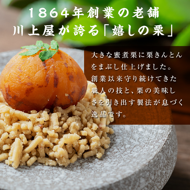 御菓子所 川上屋 栗菓子 嬉しの栗10個入 F4N-1896