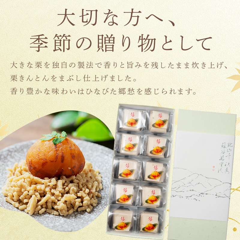 御菓子所 川上屋 栗菓子 嬉しの栗10個入 F4N-1896