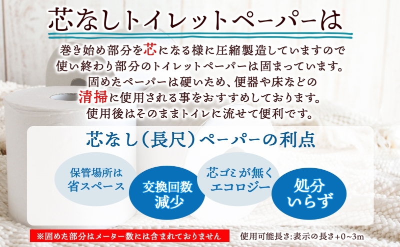 3倍巻き トイレットペーパー 無包装 芯なし シングル 170m 48ロール 紙 ペーパー 日用品 消耗品 倍巻き 長尺 再生紙 無香料 トイレ用品 114mm幅 備蓄 ストック まとめ買い 非常用 防災 生活応援 川一製紙 送料無料 岐阜県 美濃市