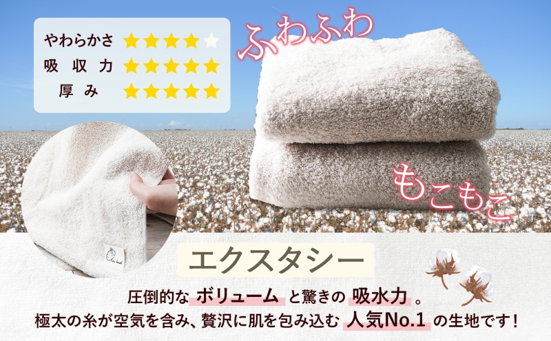 エアーかおる エクスタシー フェイスタオル チャコール 2枚 セット タオル 吸水力 ふわふわ もこもこ ボリューム 柔らか 赤ちゃん 内祝い コットン アトピー プレゼント 贈り物 吸水速乾 日用品 綿100% 浅野撚糸 送料無料 岐阜県 安八町