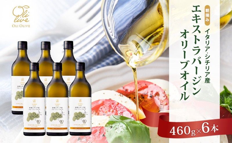 有機栽培 朝摘み シチリア産 エキストラバージン オリーブ オイル 6本セット 2026年9月中旬より発送 オーガニック 調味料 油 オリーブ油 食用油 ギフト 袋井市 静岡県