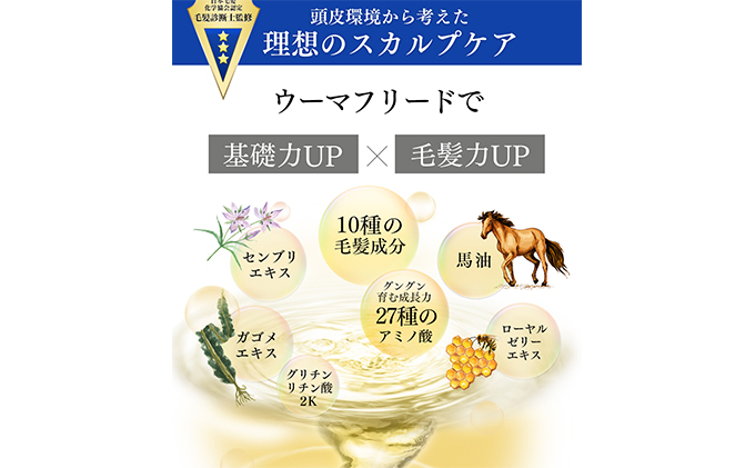 薬用ウーマフリード1本 育毛剤 頭皮 ケア 馬油 髪 頭髪 中高年 向け 人気 厳選 袋井市 美容