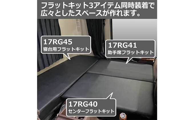 日野 17レンジャー　 ワイドボディ　フラットキット　 寝台用 車 部品 車両 JAVIA取得生地 ブラックレザー 