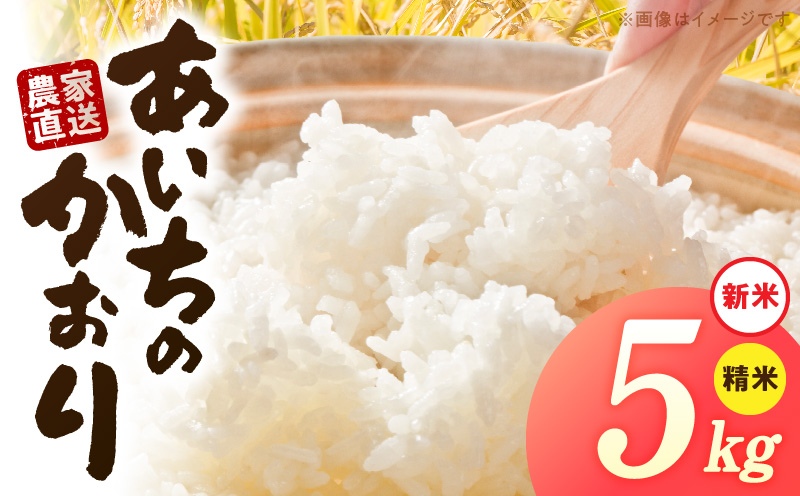 【R8年産新米 先行受付】「あいちのかおり」（5kg）＜農家直送＞ 5kg 米 新米 精米 白米 ご飯 国産 産地直送 ふくよかな甘み ほどよい粘り お取り寄せ 愛知県 小牧市 送料無料