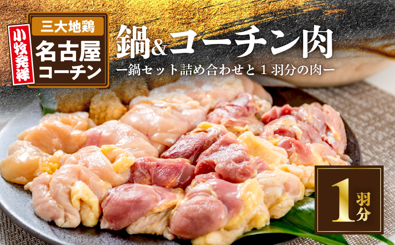 名古屋コーチン鍋セット＆追い肉 名古屋コーチン1羽分（700g）セット 日本三大地鶏 鍋セット 鶏肉 もも肉 むね肉 ササミ 肉団子 鍋料理
