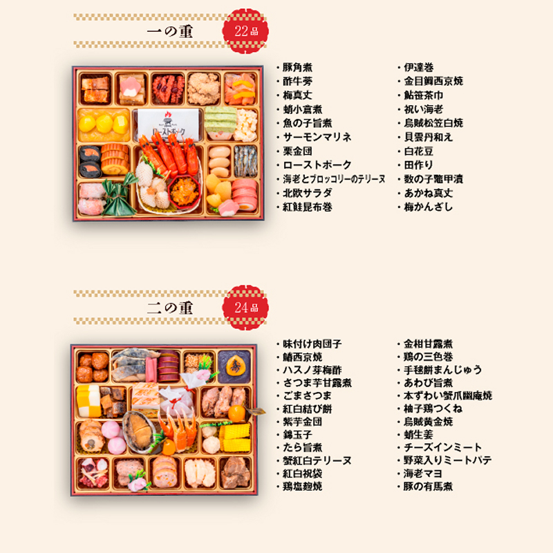 千賀屋謹製 2027年 迎春おせち料理「千富士」和風三段重 6～7人前 全72品 冷蔵 